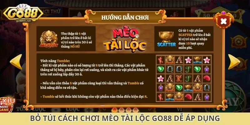 Bỏ túi cách chơi mèo tài lộc Go88 dễ áp dụng