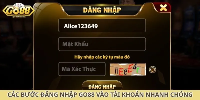 Các bước đăng nhập Go88 vào tài khoản nhanh chóng