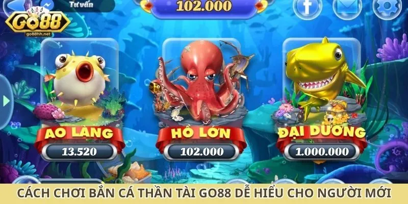 Cách chơi bắn cá thần tài Go88 dễ hiểu cho người mới