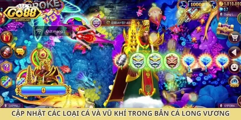 Cập nhật các loại cá và vũ khí trong bắn cá long vương