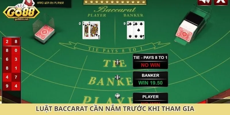 Luật Baccarat cần nắm trước khi tham gia