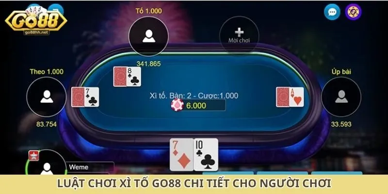 Luật chơi xì tố Go88 chi tiết cho người chơi